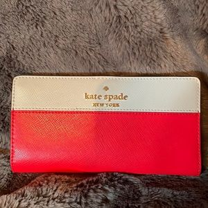 Kate spade staci saffiano leather large bifold wallet